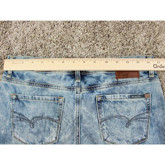 Mavi Ella Distressed Shortie Denim Shorts Women’s 27 Blue Stretch NWT - Picture 4 of 4